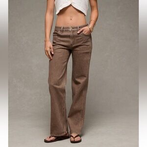 NWT American Eagle Outfitters Tan Wide Leg Jeans